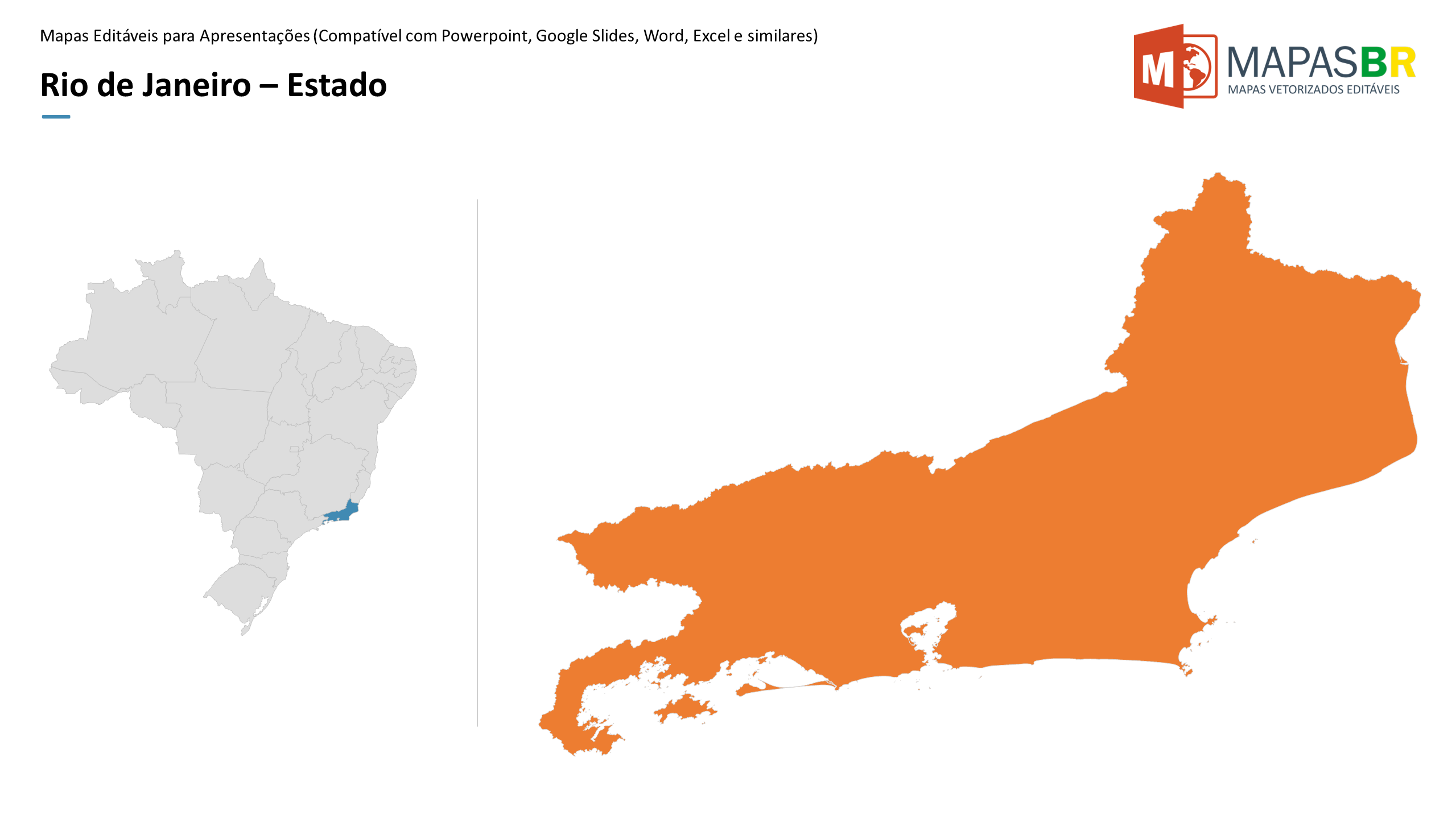 Mapas do Rio de Janeiro - Municípios e Regiões - Powerpoint - Mapas BR